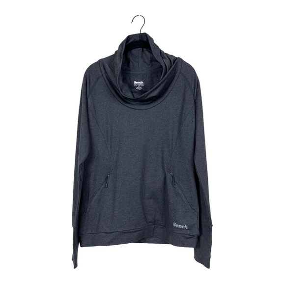 Bench Multipurpose City Clothing Cowl Neck Charcoal Gray Pullover Sweatshirt S - Picture 1 of 6
